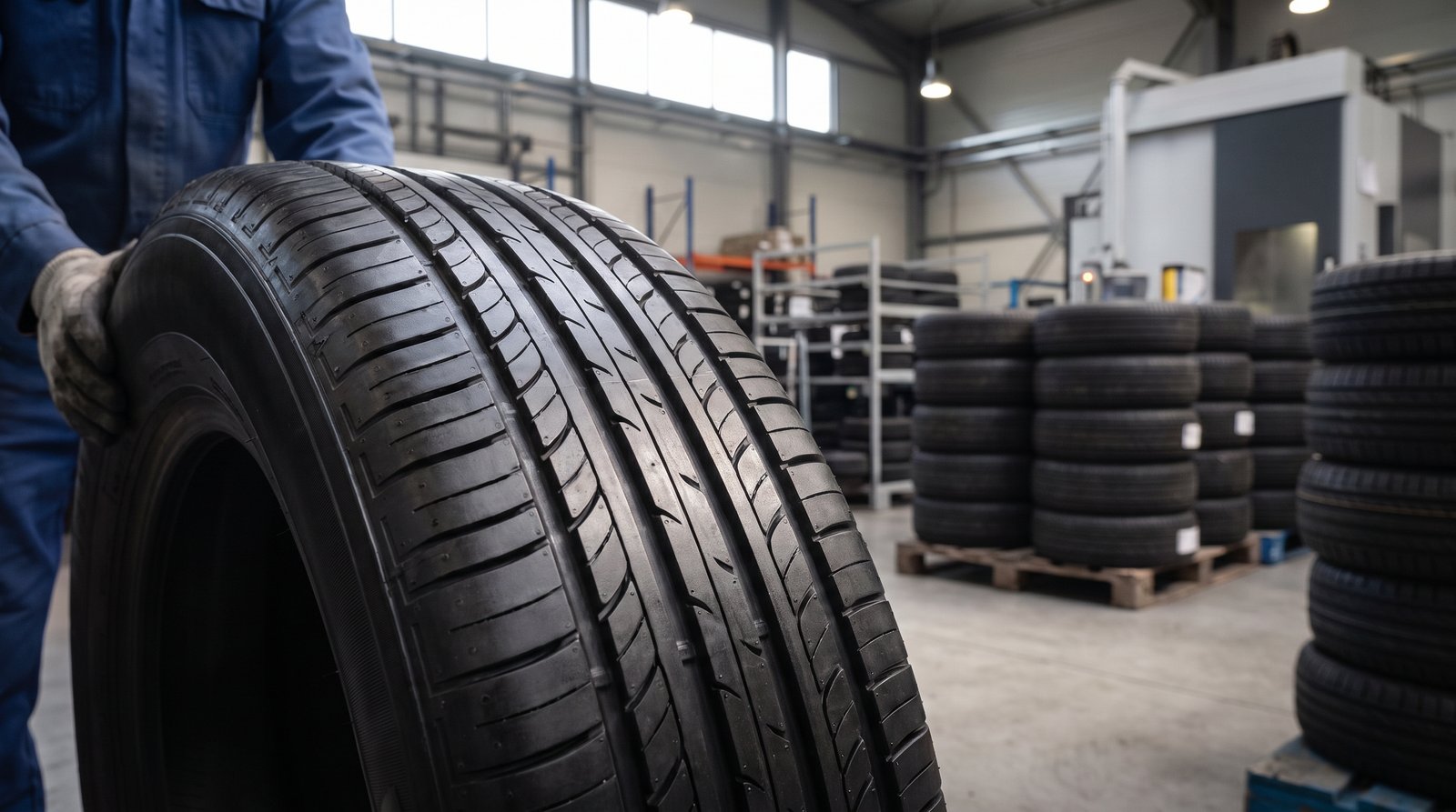 Tyre sidewall showing a fine protective wax bloom